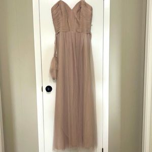 Wtoo bridesmaid/Formal tulle/silk lining dress